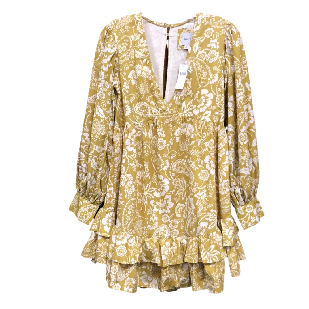 Anthro Maeve Floral Ruffle Mini Dress Boho Cottagecore NEW Size S